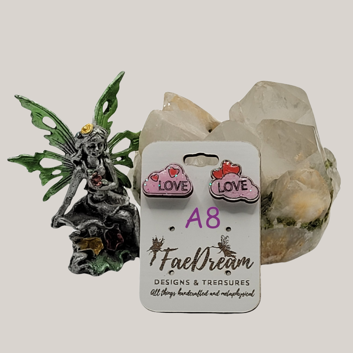 Handcrafted Valentines Day Stud Earrings - All Yours Collection