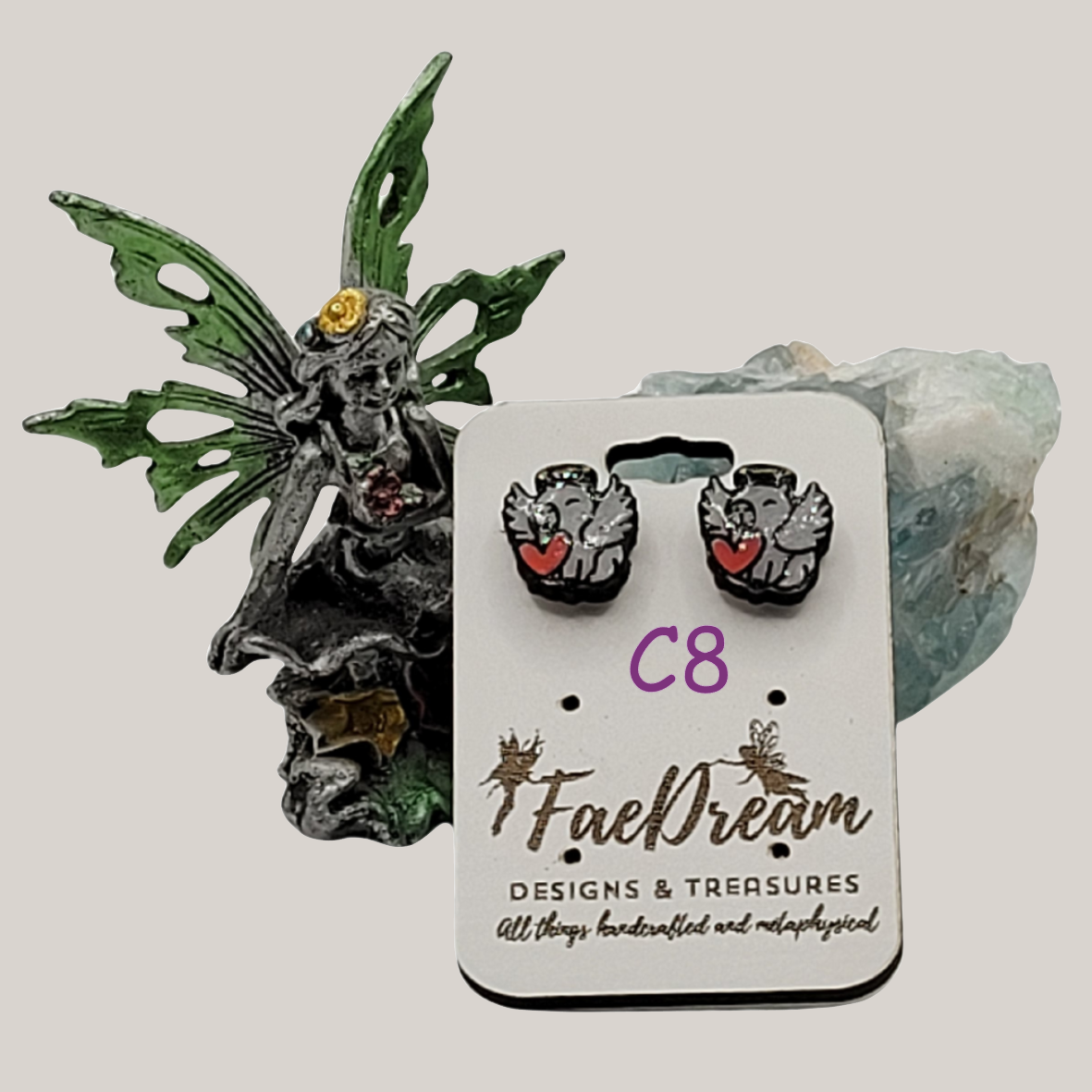 Handcrafted Valentines Day Stud Earrings - All Yours Collection