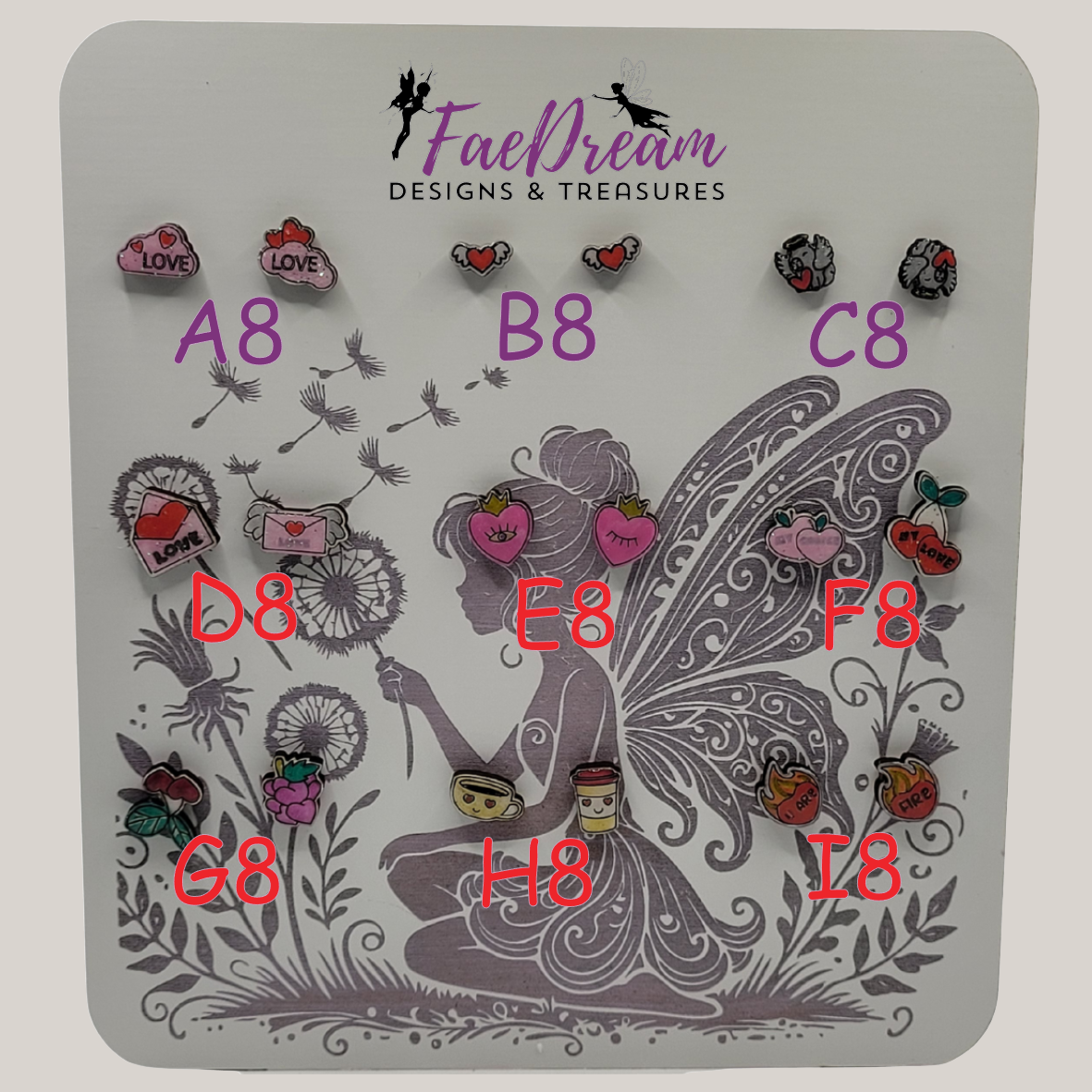 Handcrafted Valentines Day Stud Earrings - All Yours Collection