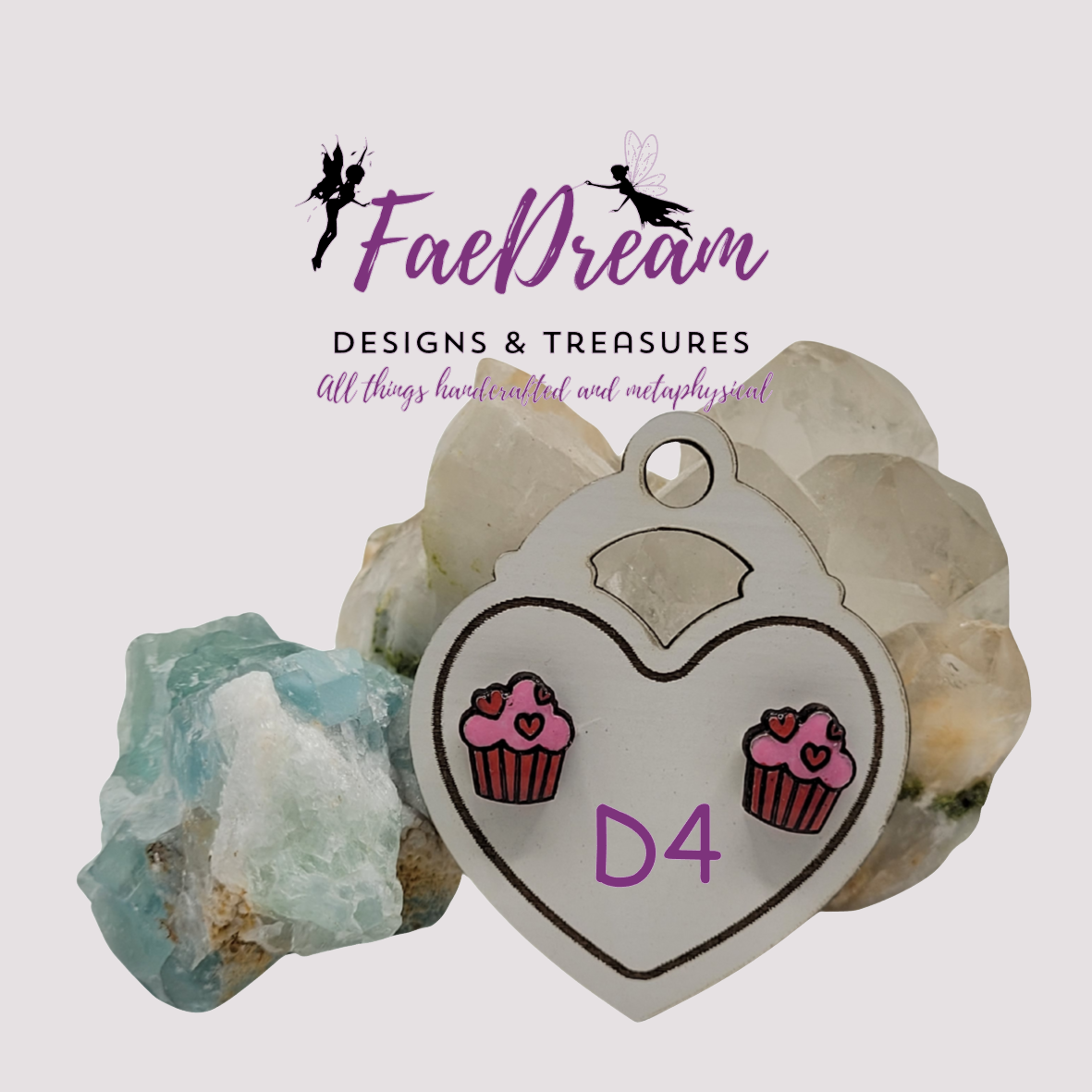 Handcrafted Valentines Day Stud Earrings - Be My Valentine Collection