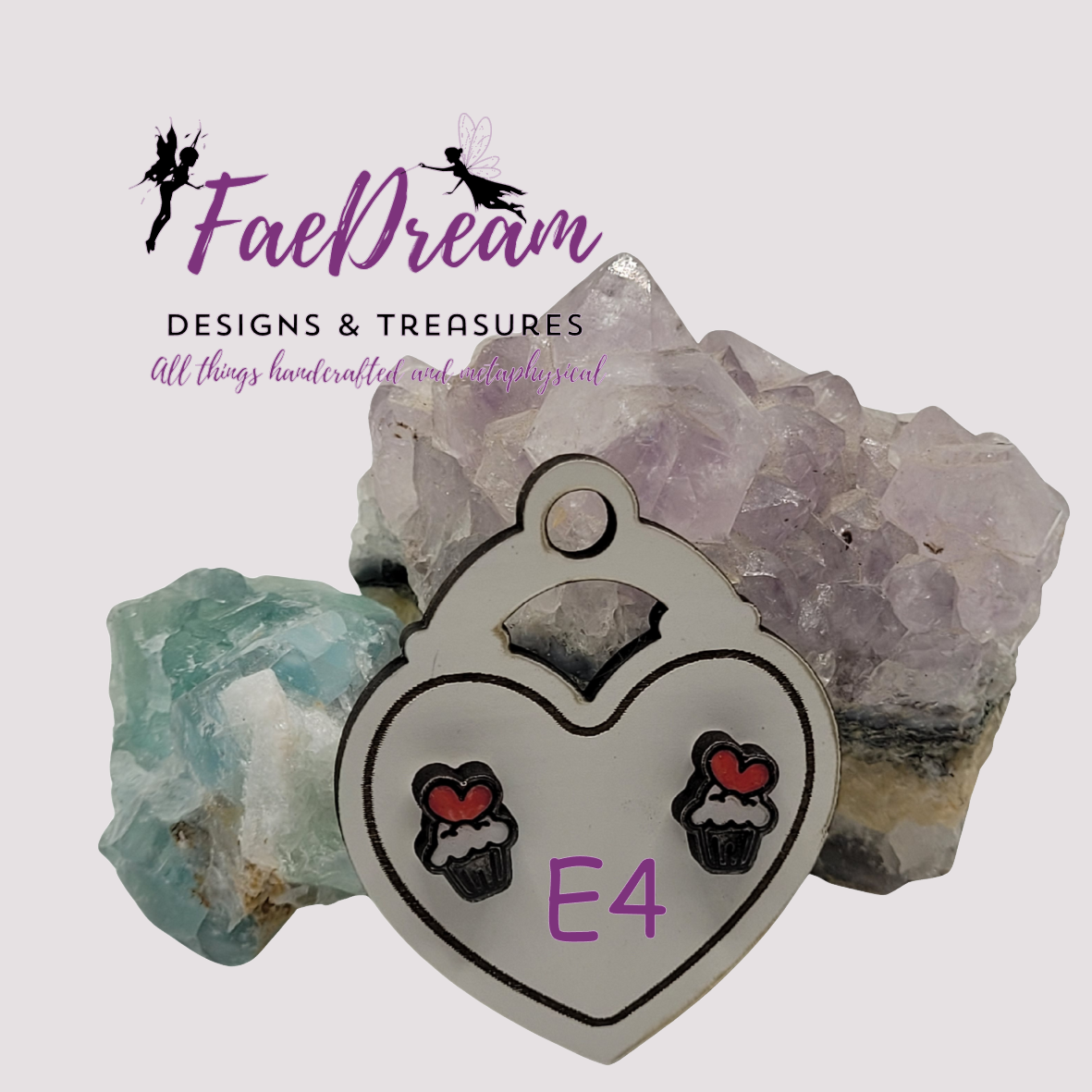 Handcrafted Valentines Day Stud Earrings - Be My Valentine Collection