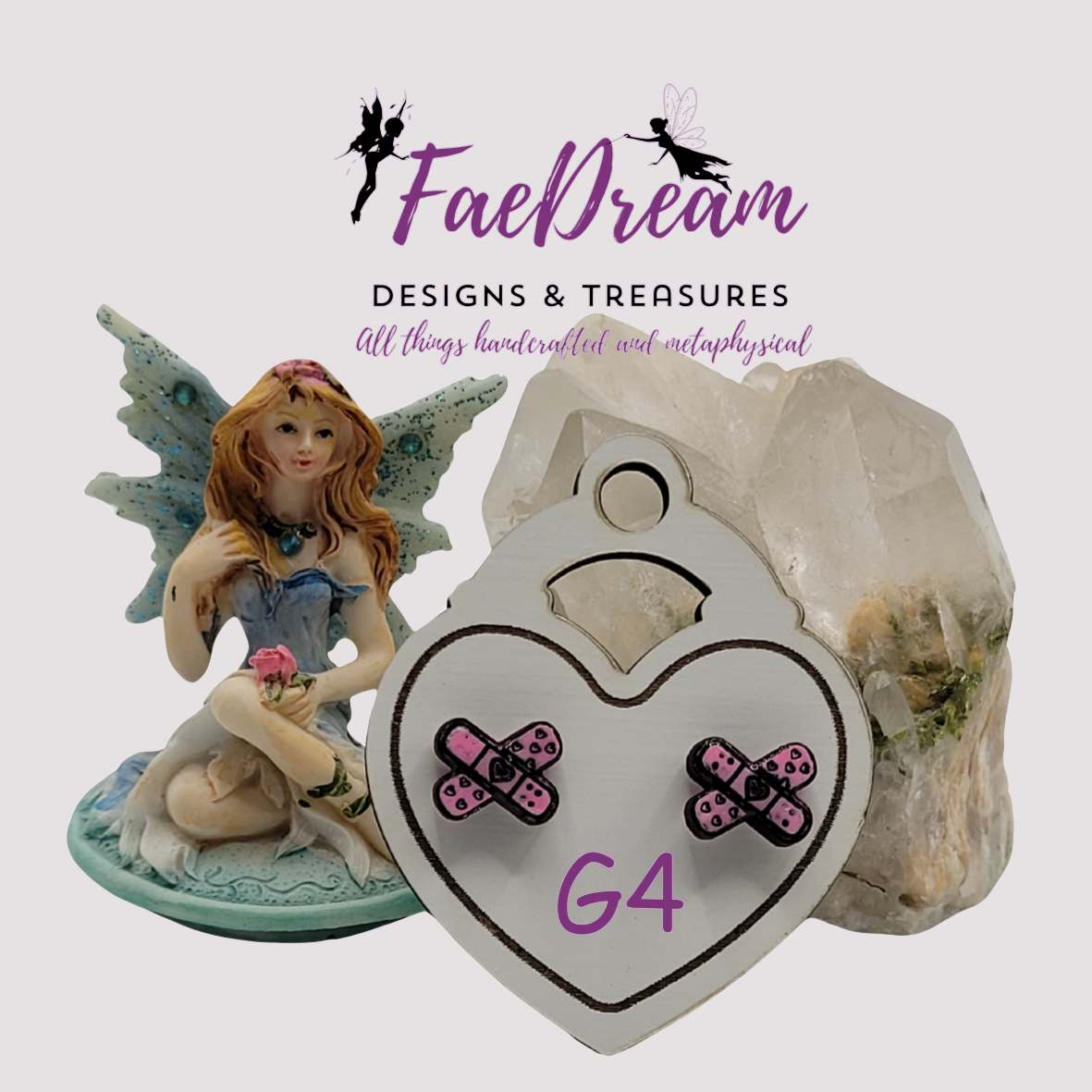Handcrafted Valentines Day Stud Earrings - Be My Valentine Collection