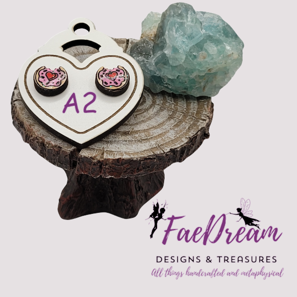Handcrafted Valentines Day Stud Earrings - Sweethearts Collection