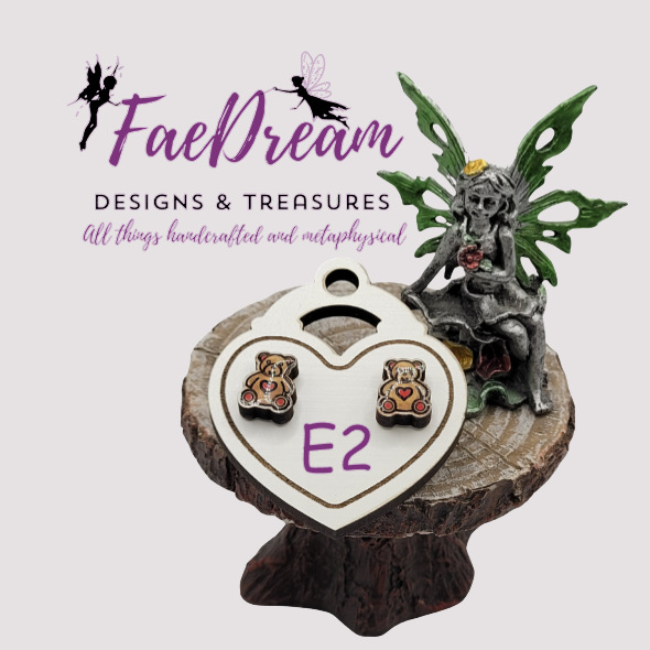 Handcrafted Valentines Day Stud Earrings - Sweethearts Collection