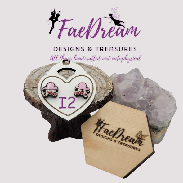 Handcrafted Valentines Day Stud Earrings - Sweethearts Collection