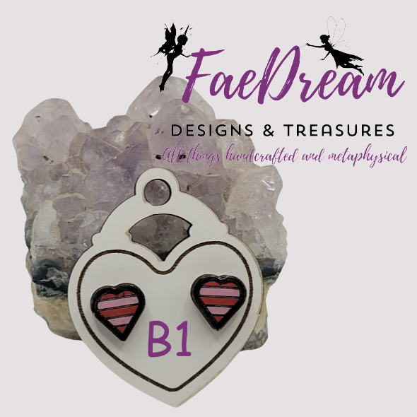 Handcrafted Valentines Day Stud Earrings - Hearts Galore Collection