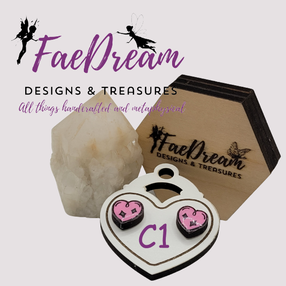 Handcrafted Valentines Day Stud Earrings - Hearts Galore Collection