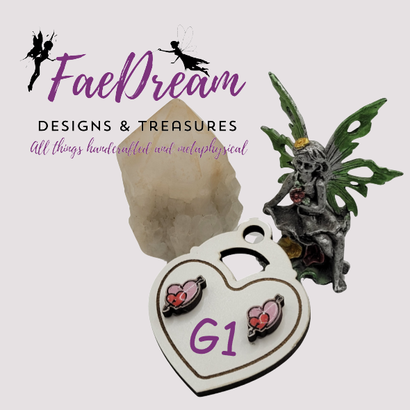 Handcrafted Valentines Day Stud Earrings - Hearts Galore Collection