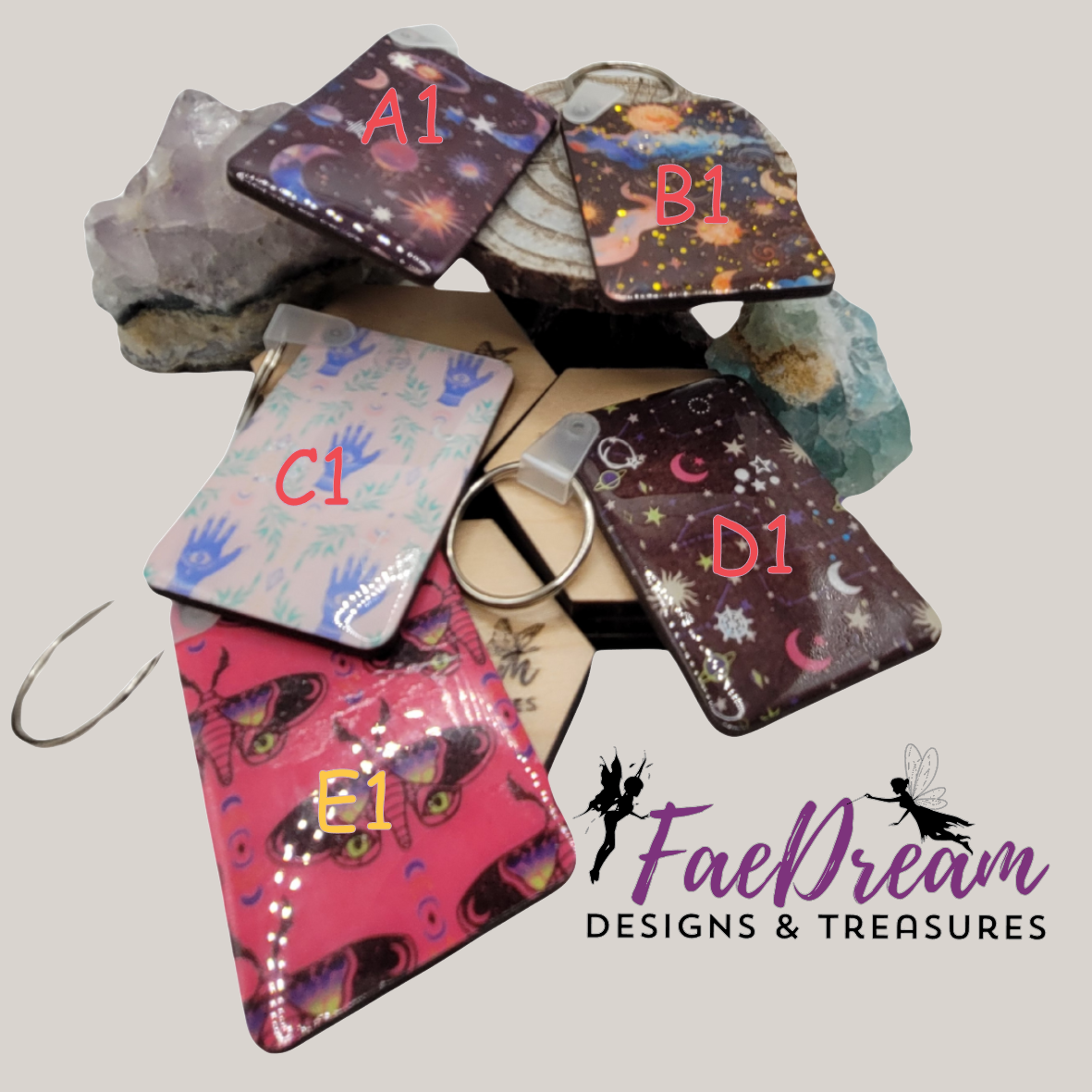 Handcrafted Keychains - Mystical Keychain Collection Part 1