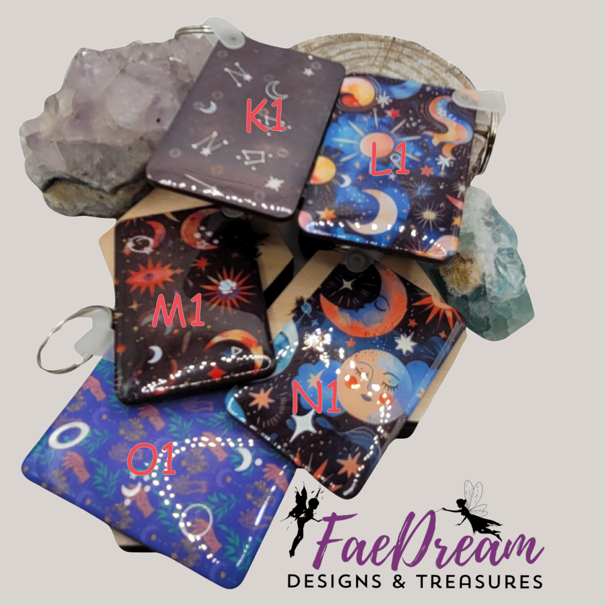 Handcrafted Keychains - Mystical Keychain Collection Part 2