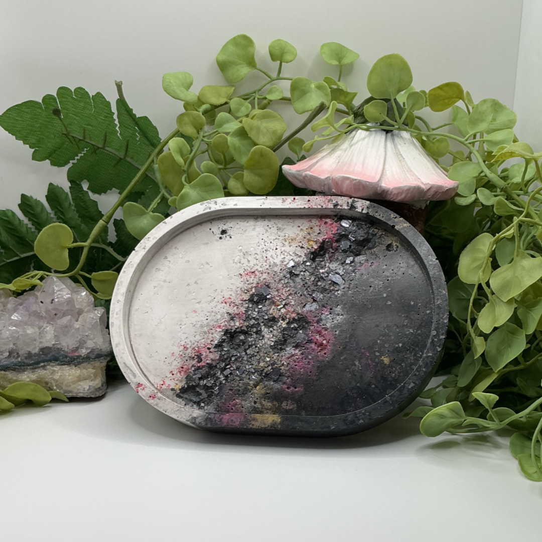 Oval Geode Trinket Tray - Small