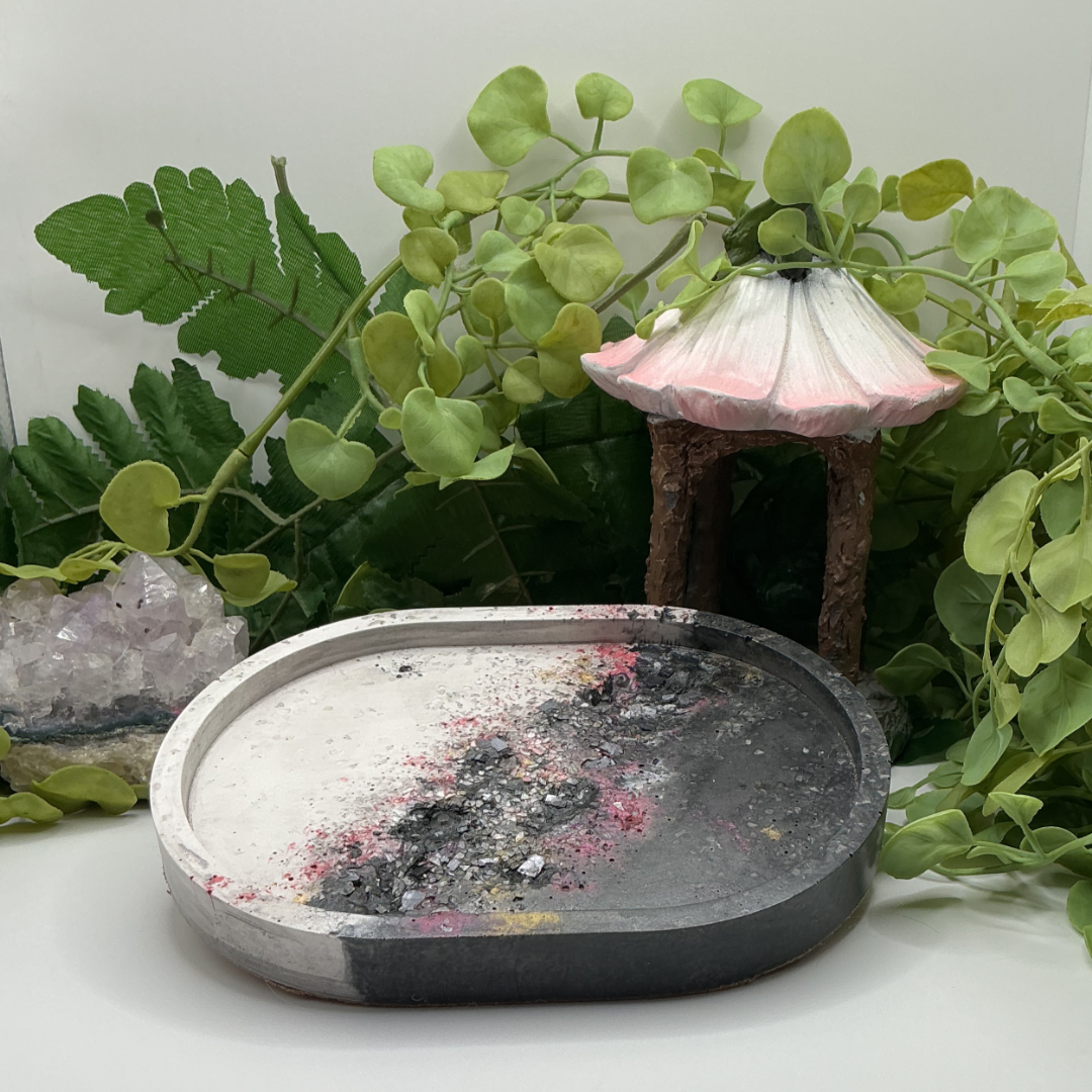 Oval Geode Trinket Tray - Small