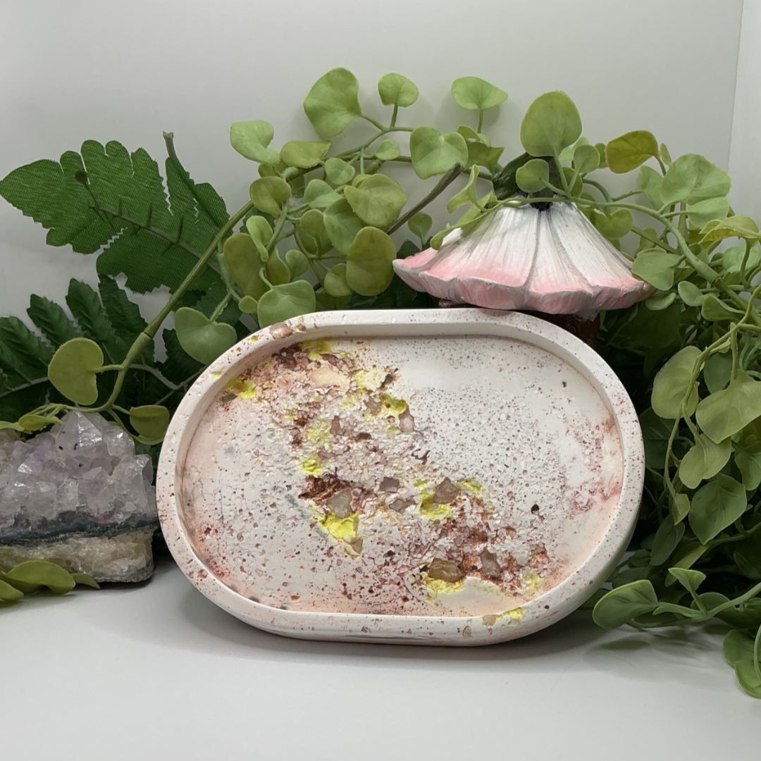 Oval Geode Trinket Tray - Small