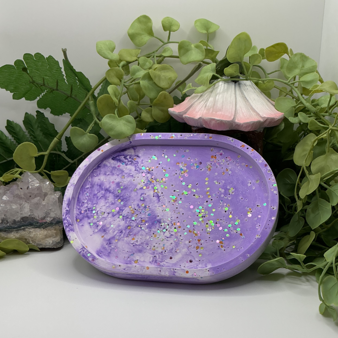 Oval Mirror Trinket Tray - Small