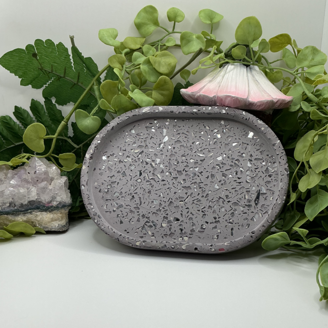 Oval Mirror Trinket Tray - Small