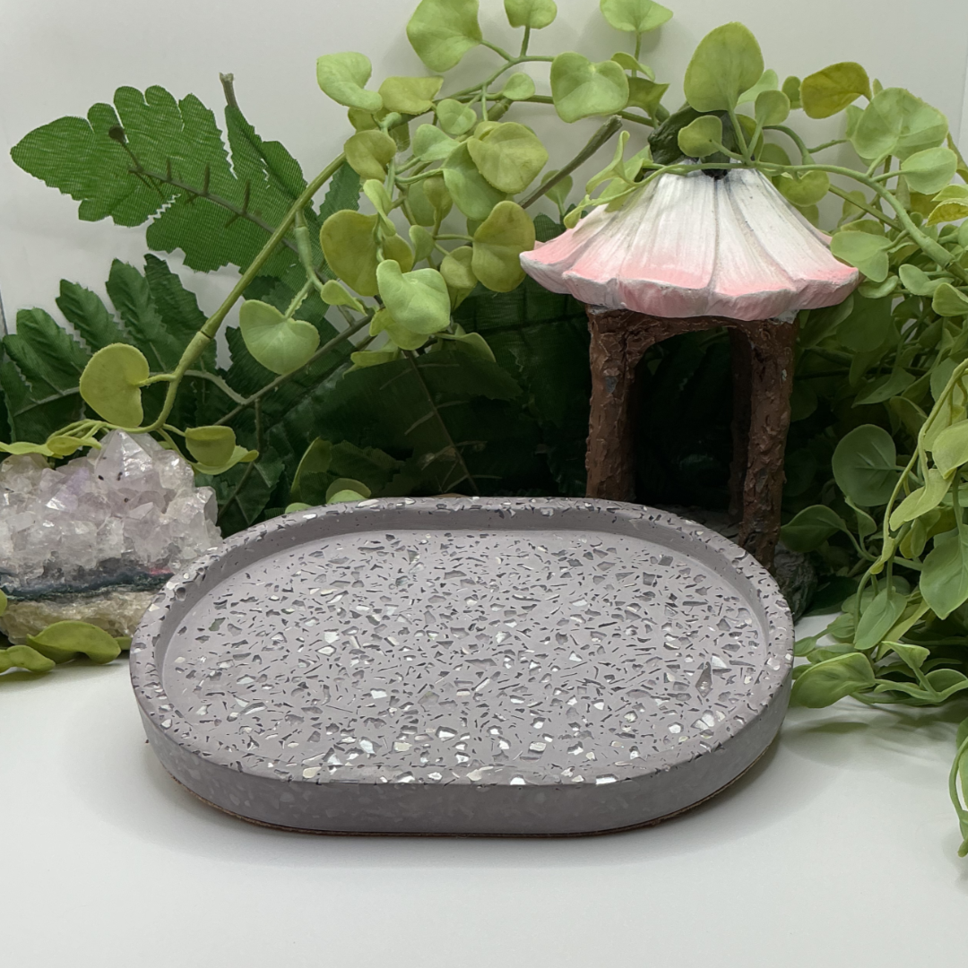 Oval Mirror Trinket Tray - Small