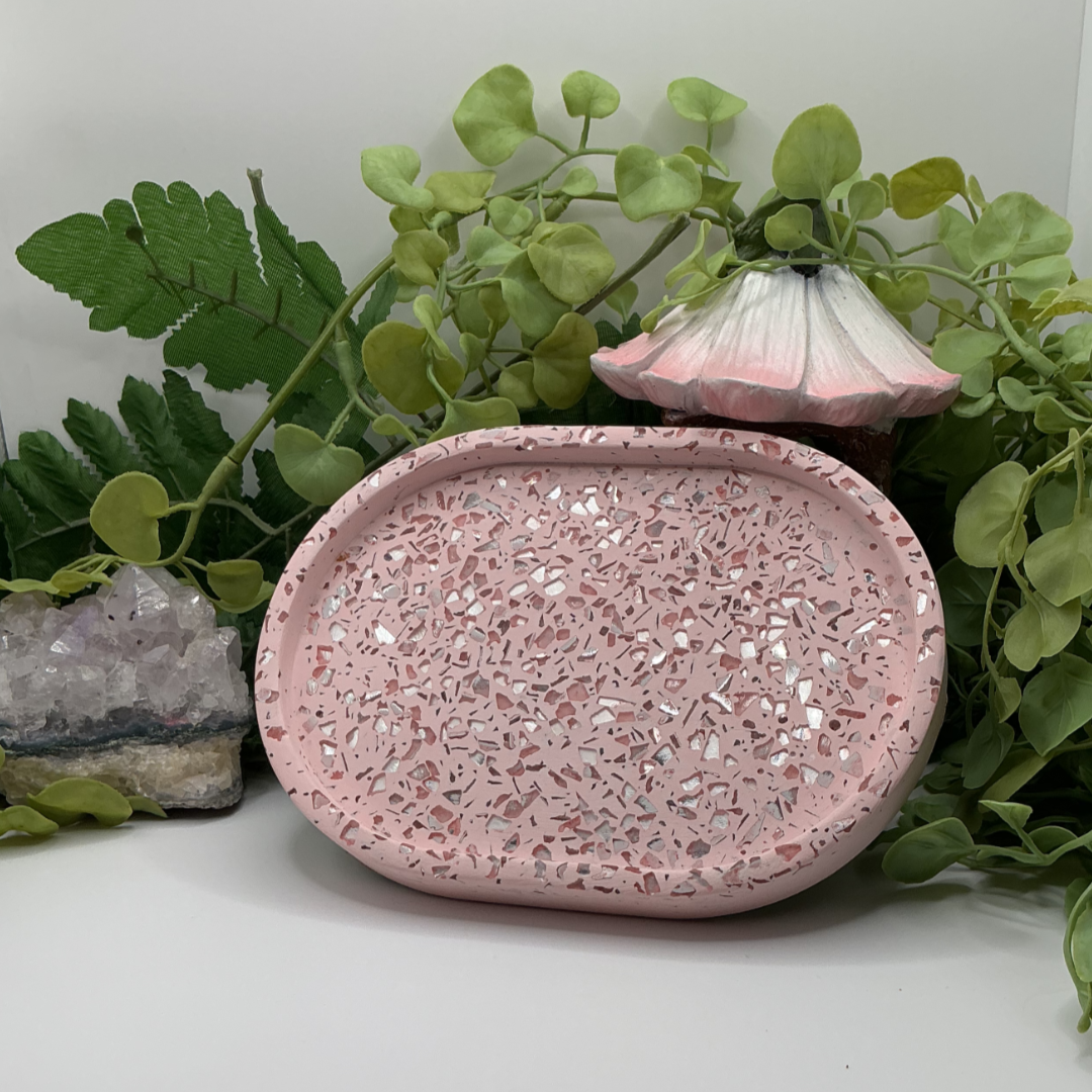 Oval Mirror Trinket Tray - Small