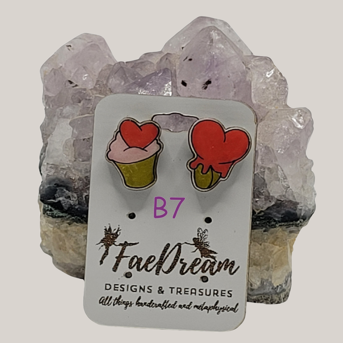 Handcrafted Valentines Day Stud Earrings - Sweet Treats Collection