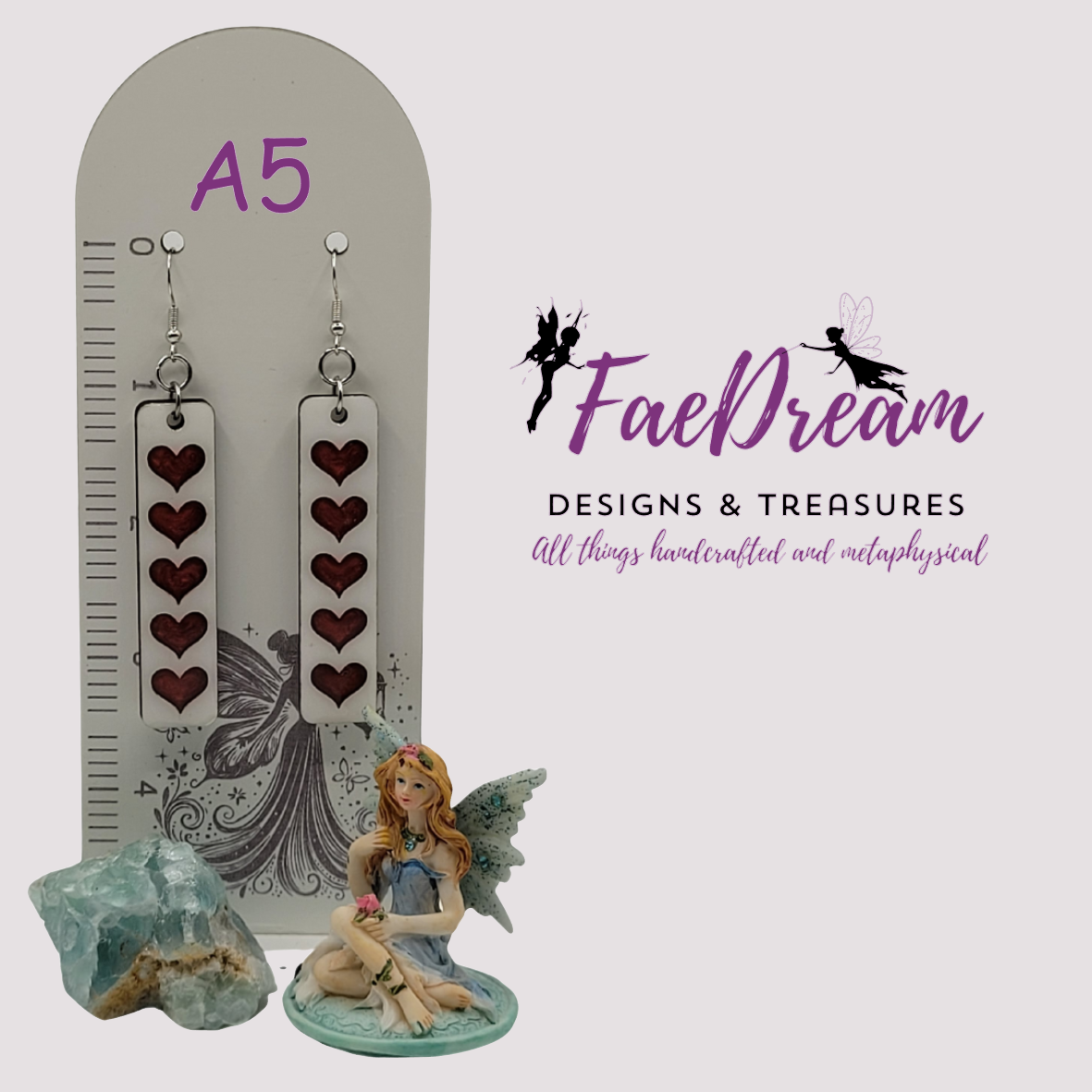 Handcrafted Valentines Day Hanging Earrings - True Love Collection