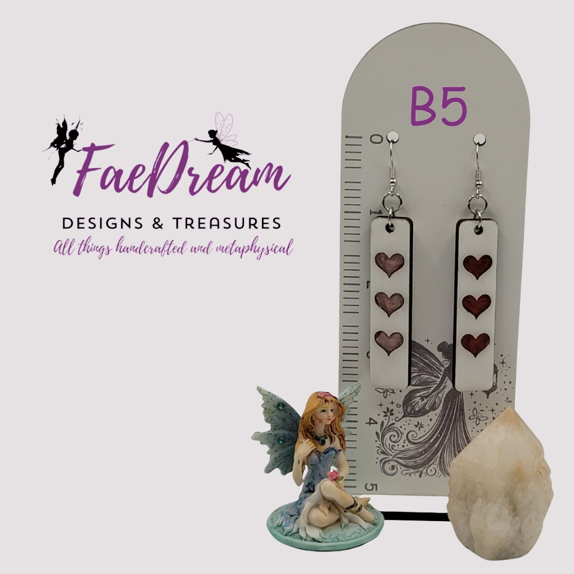 Handcrafted Valentines Day Hanging Earrings - True Love Collection