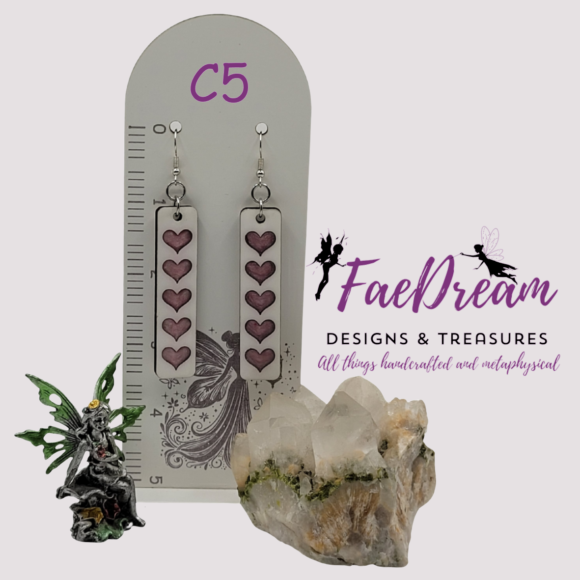 Handcrafted Valentines Day Hanging Earrings - True Love Collection