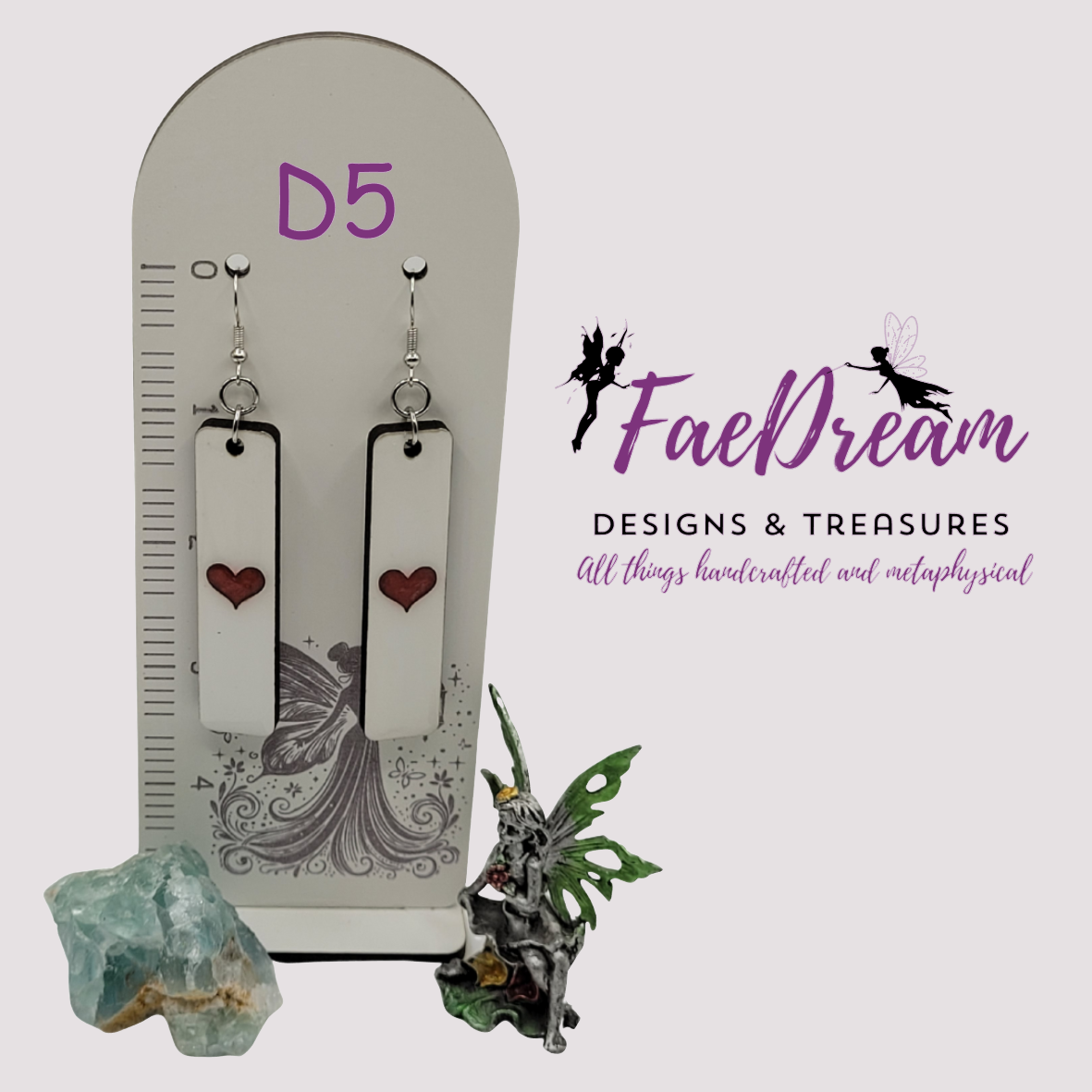 Handcrafted Valentines Day Hanging Earrings - True Love Collection
