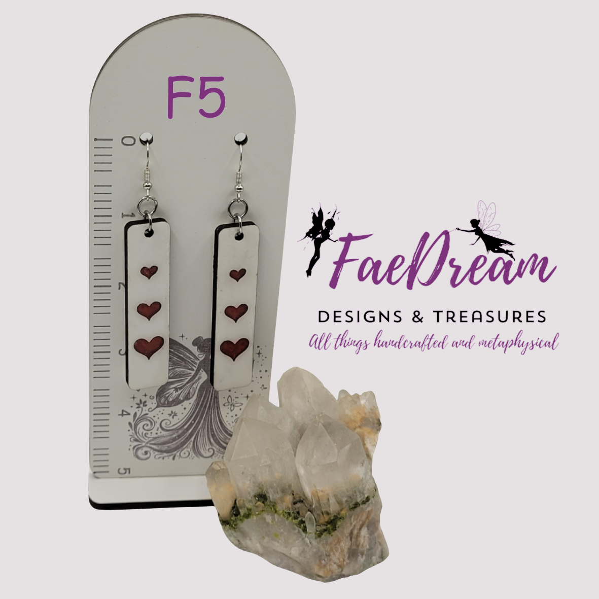 Handcrafted Valentines Day Hanging Earrings - True Love Collection