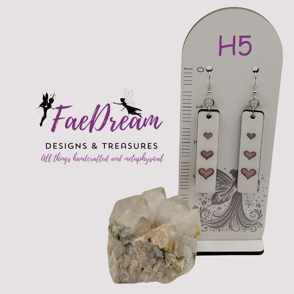 Handcrafted Valentines Day Hanging Earrings - True Love Collection