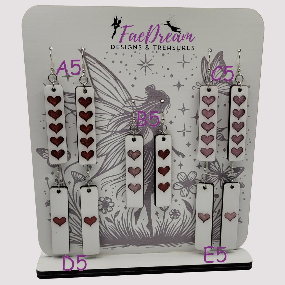 Handcrafted Valentines Day Hanging Earrings - True Love Collection