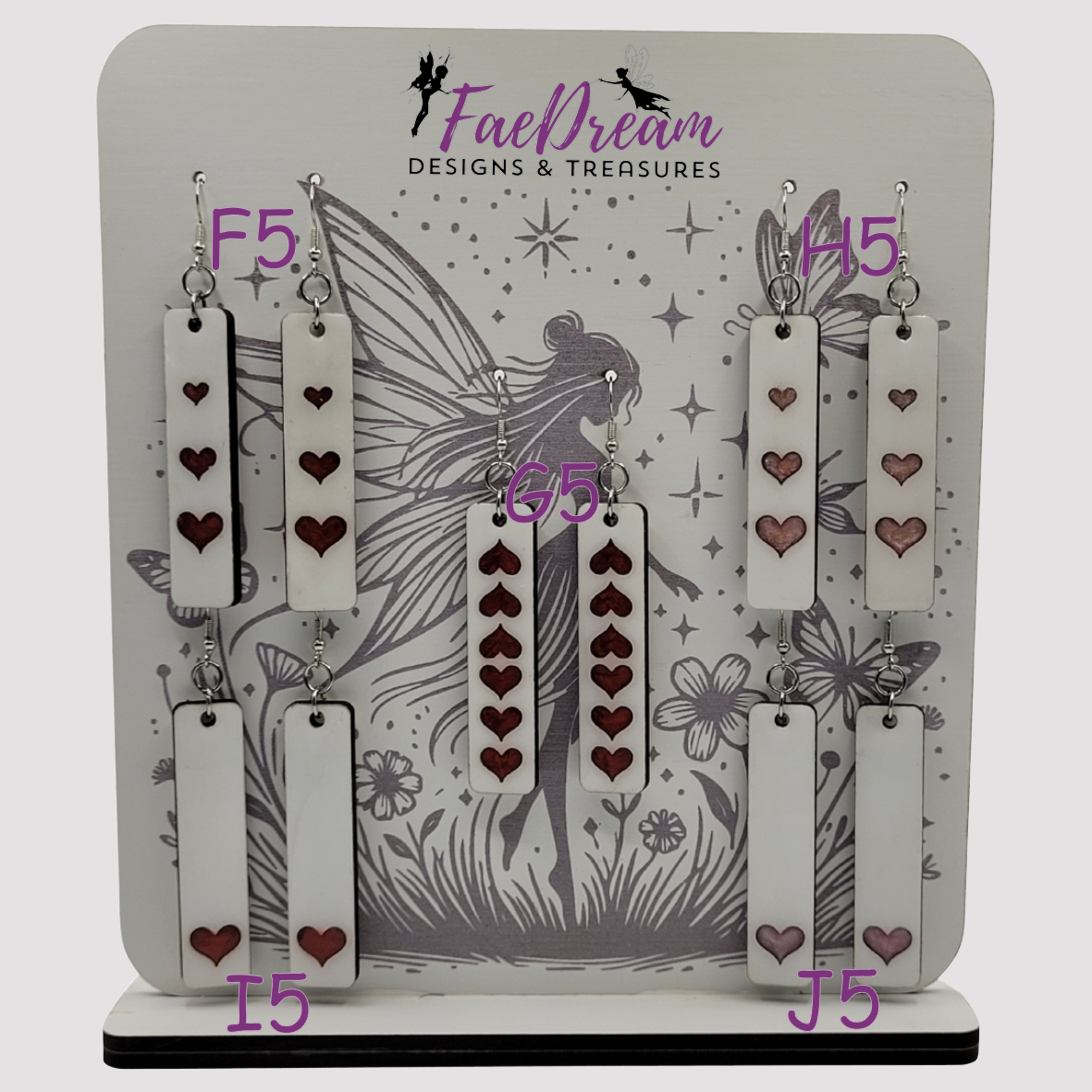 Handcrafted Valentines Day Hanging Earrings - True Love Collection