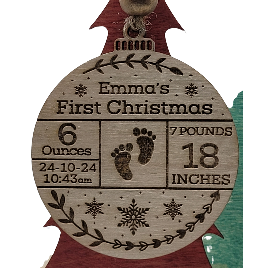 Personalized Wooden Christmas Ornaments - More than 20 Festive Styles to Choose From - Custom Christmas Tree Ornaments - Christmas Baubles