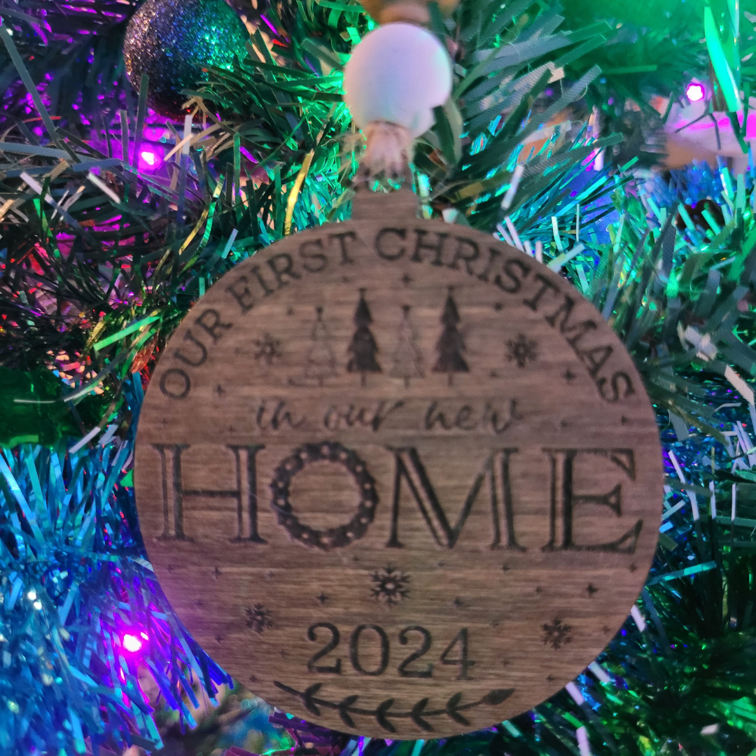 Personalized Wooden Christmas Ornaments - More than 20 Festive Styles to Choose From - Custom Christmas Tree Ornaments - Christmas Baubles