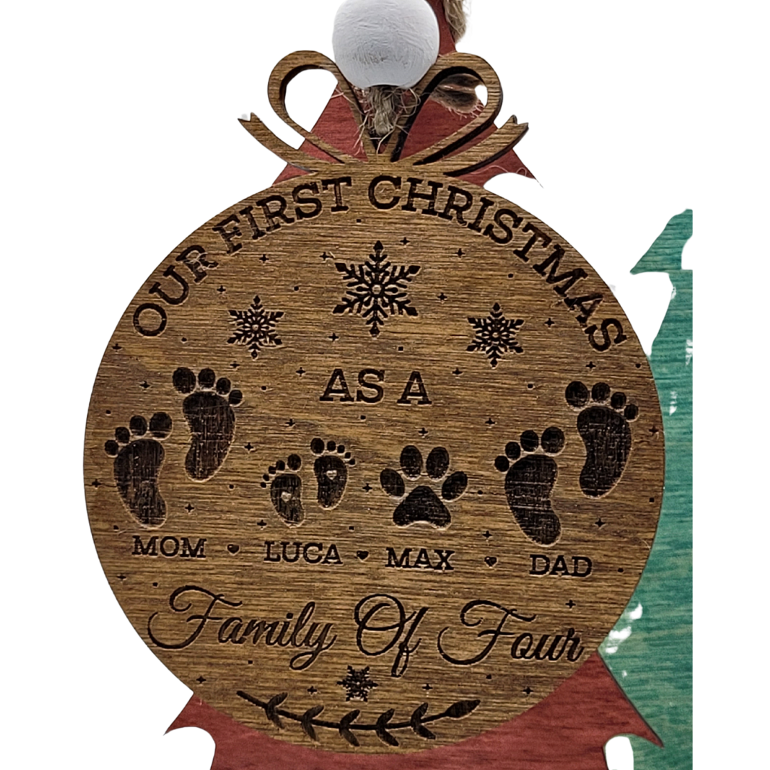 Personalized Wooden Christmas Ornaments - More than 20 Festive Styles to Choose From - Custom Christmas Tree Ornaments - Christmas Baubles