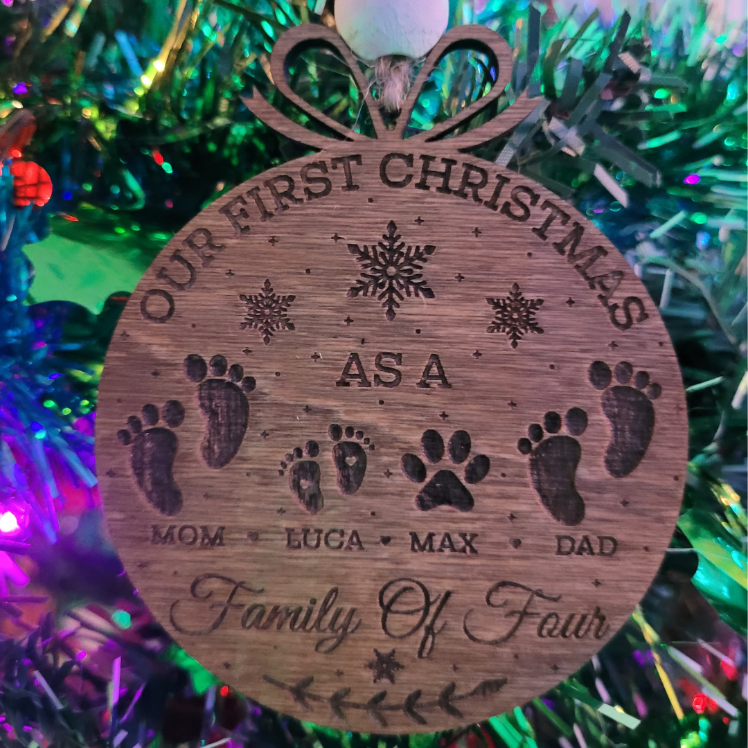 Personalized Wooden Christmas Ornaments - More than 20 Festive Styles to Choose From - Custom Christmas Tree Ornaments - Christmas Baubles