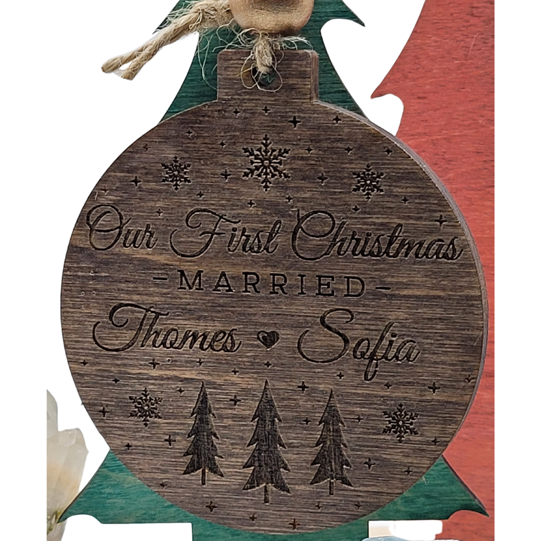 Personalized Wooden Christmas Ornaments - More than 20 Festive Styles to Choose From - Custom Christmas Tree Ornaments - Christmas Baubles