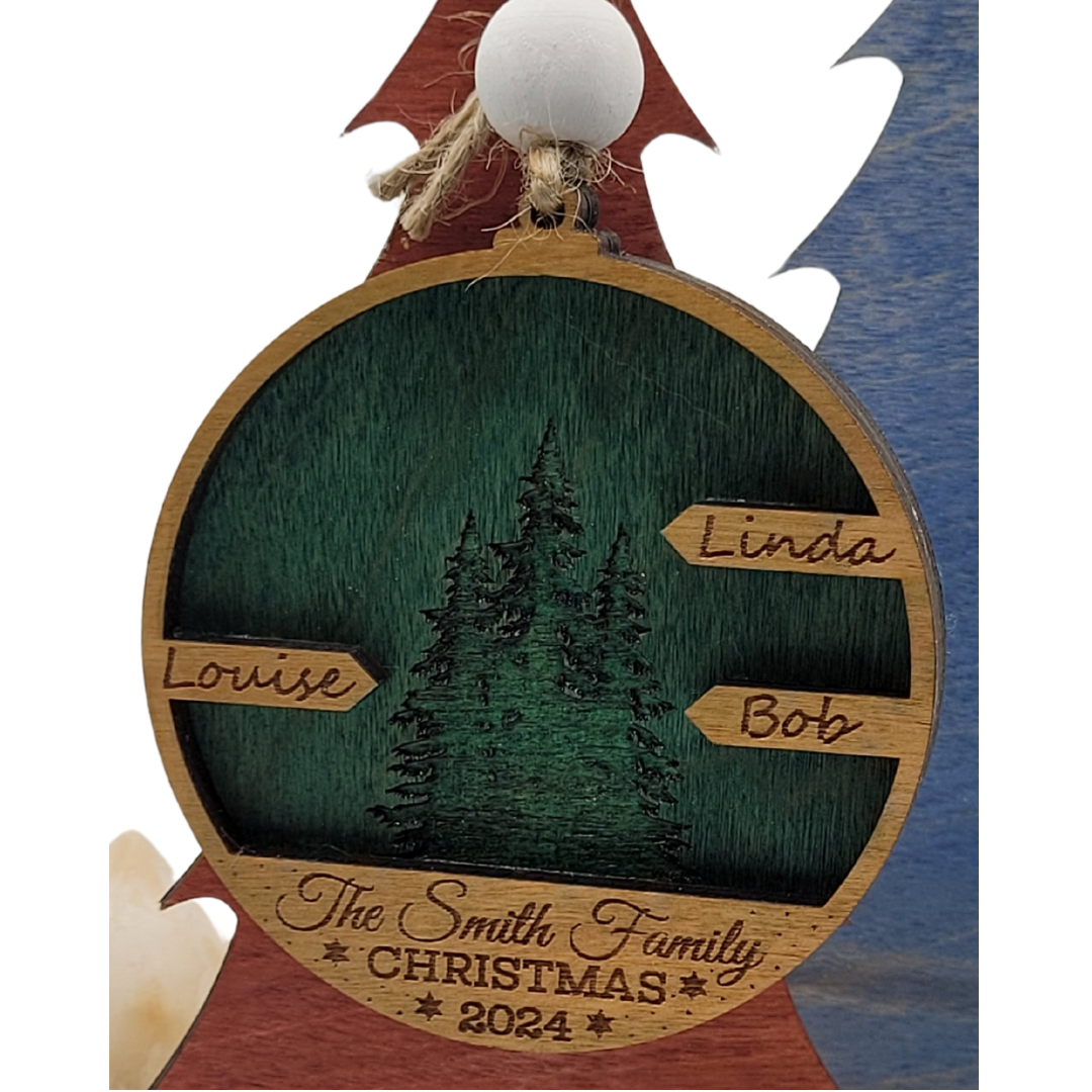 Personalized Christmas Ornament (Custom; choose your name and color)