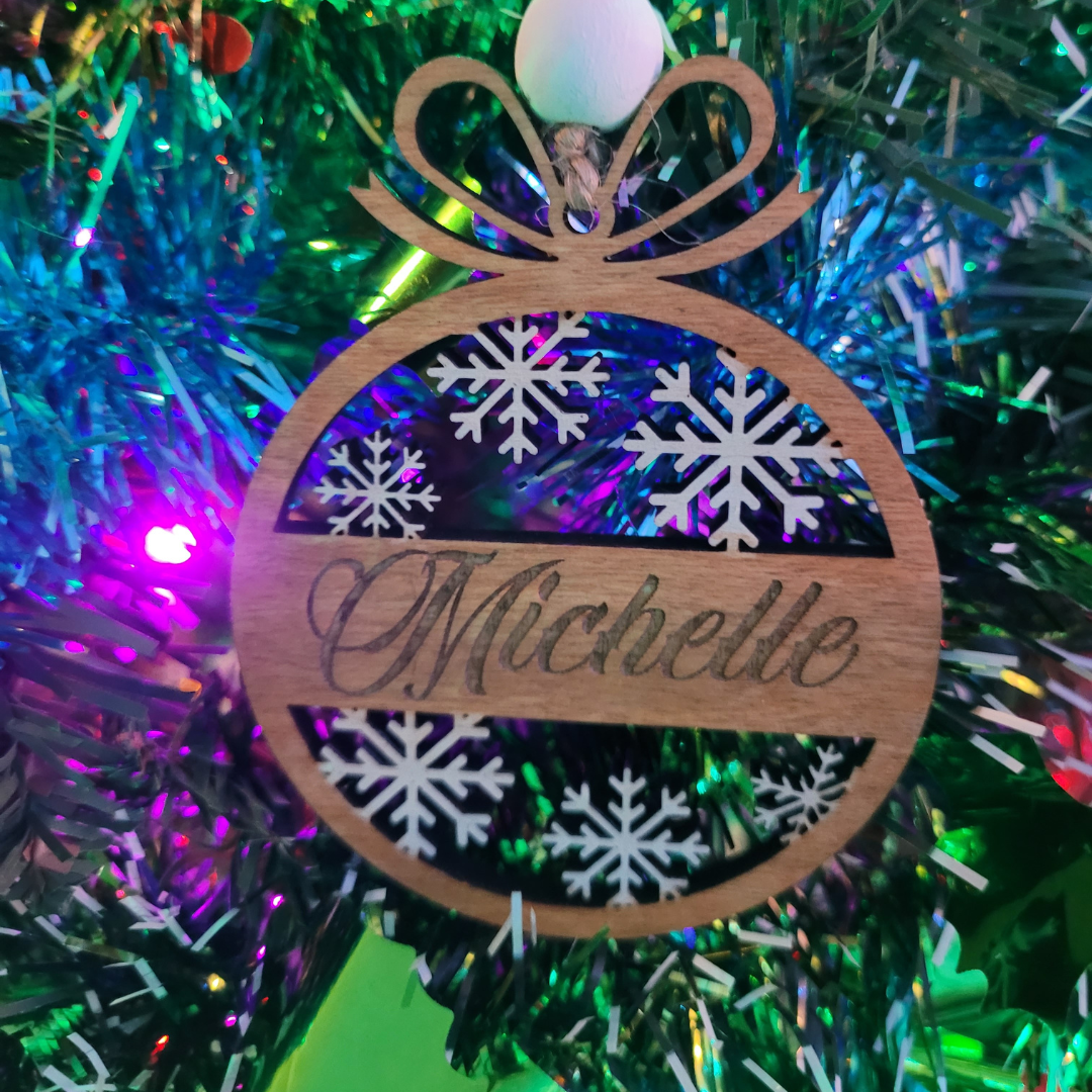 Personalized Christmas Ornament (Custom; choose your name and color)