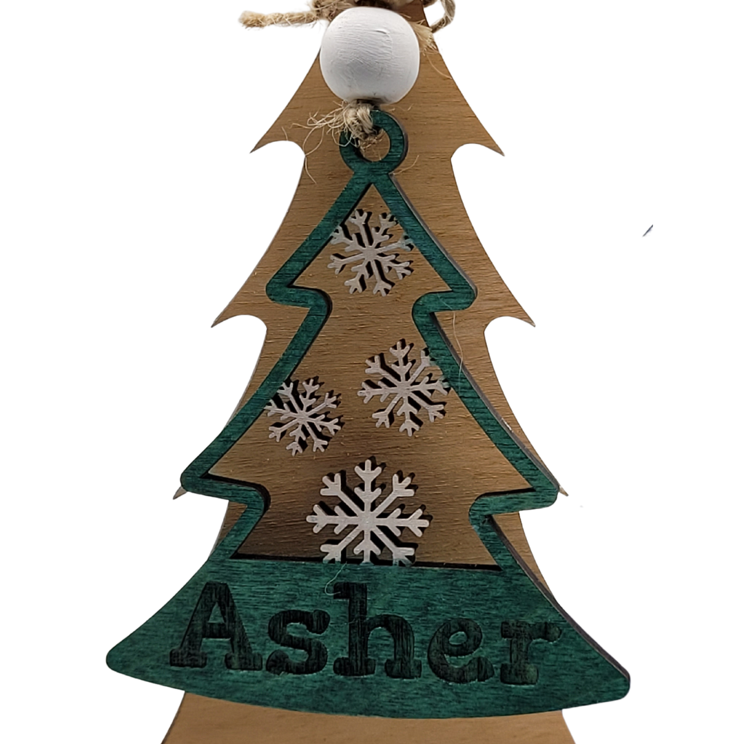 Personalized Wooden Christmas Ornaments - More than 20 Festive Styles to Choose From - Custom Christmas Tree Ornaments - Christmas Baubles