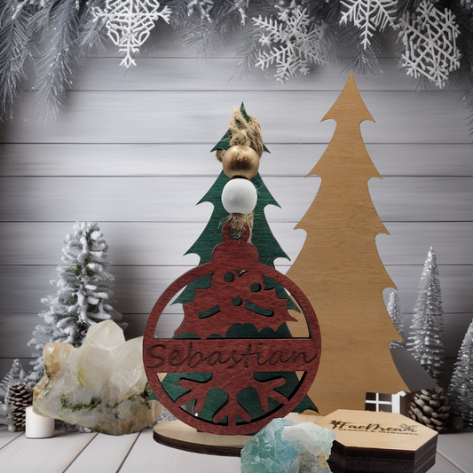 Personalized Wooden Christmas Ornaments - More than 20 Festive Styles to Choose From - Custom Christmas Tree Ornaments - Christmas Baubles