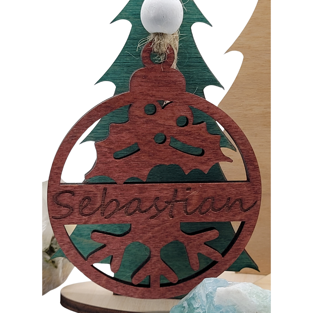 Personalized Wooden Christmas Ornaments - More than 20 Festive Styles to Choose From - Custom Christmas Tree Ornaments - Christmas Baubles