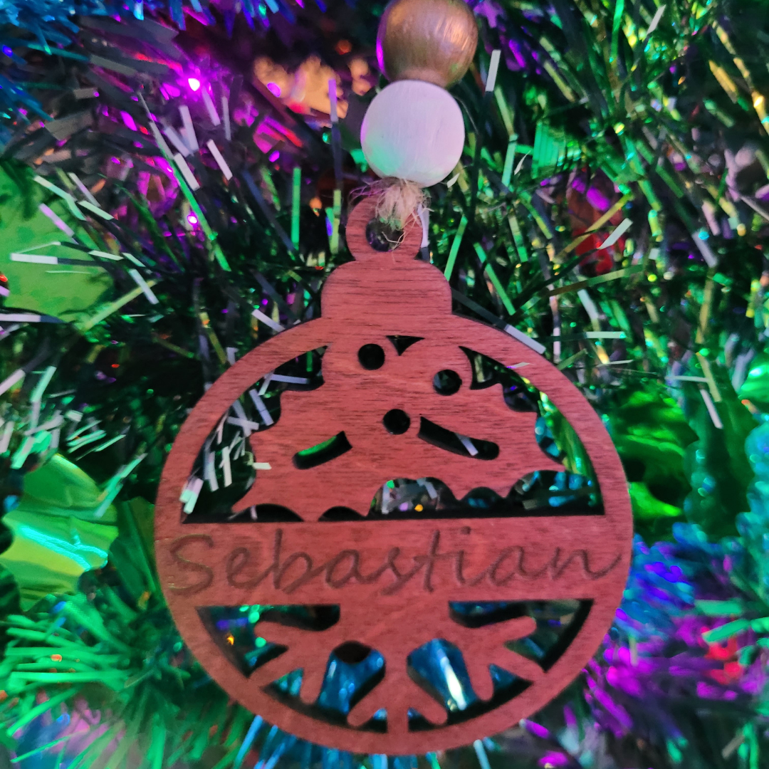 Personalized Wooden Christmas Ornaments - More than 20 Festive Styles to Choose From - Custom Christmas Tree Ornaments - Christmas Baubles