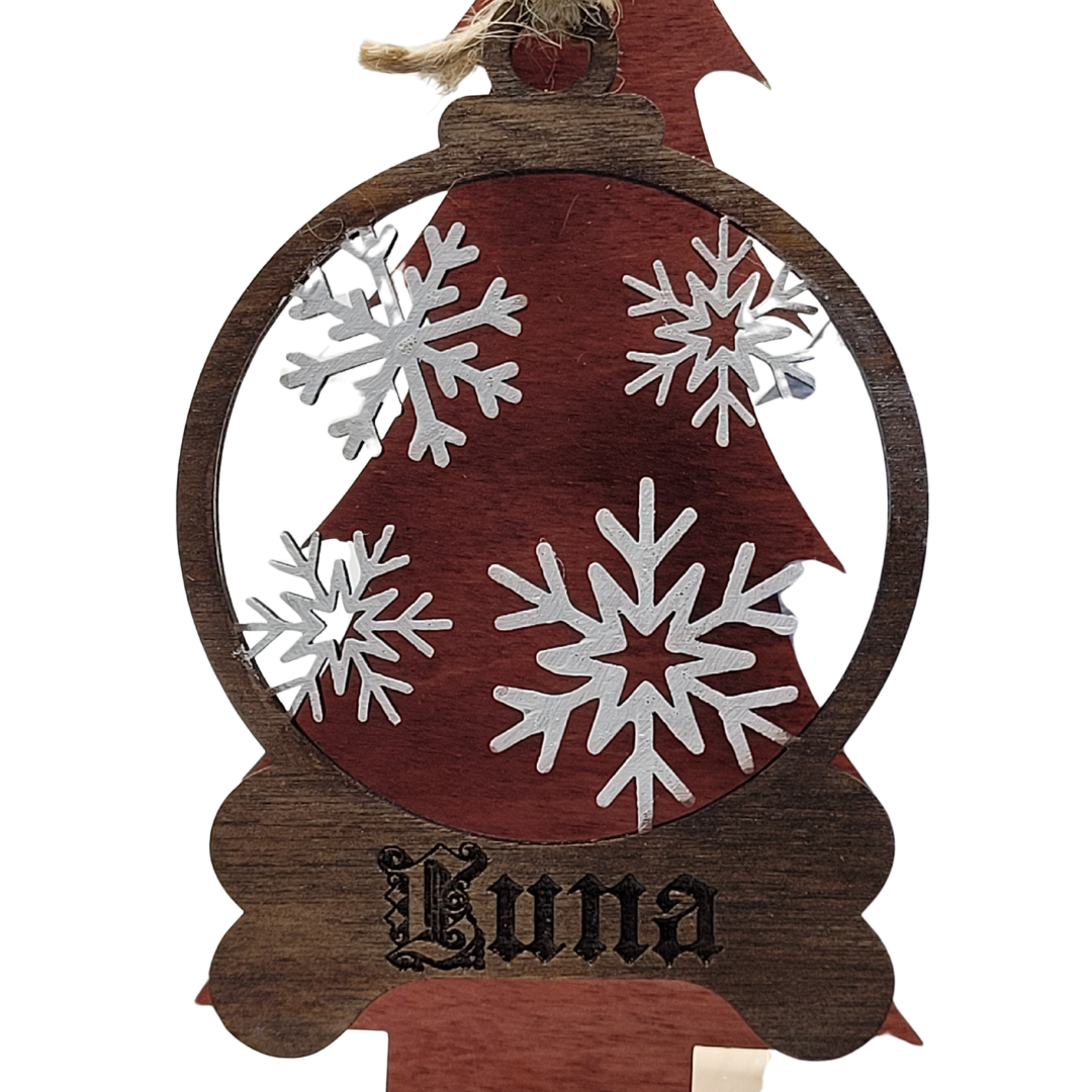 Personalized Wooden Christmas Ornaments - More than 20 Festive Styles to Choose From - Custom Christmas Tree Ornaments - Christmas Baubles