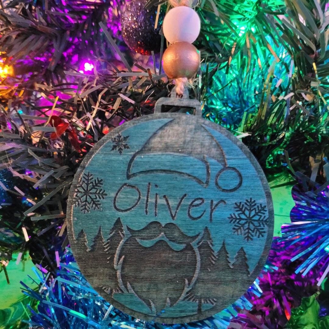 Personalized Wooden Christmas Ornaments - More than 20 Festive Styles to Choose From - Custom Christmas Tree Ornaments - Christmas Baubles