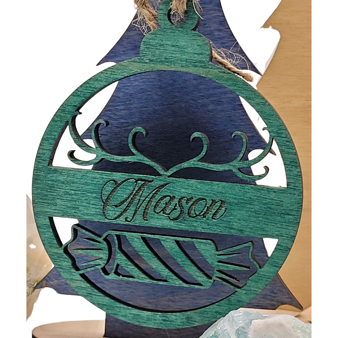 Personalized Wooden Christmas Ornaments - More than 20 Festive Styles to Choose From - Custom Christmas Tree Ornaments - Christmas Baubles