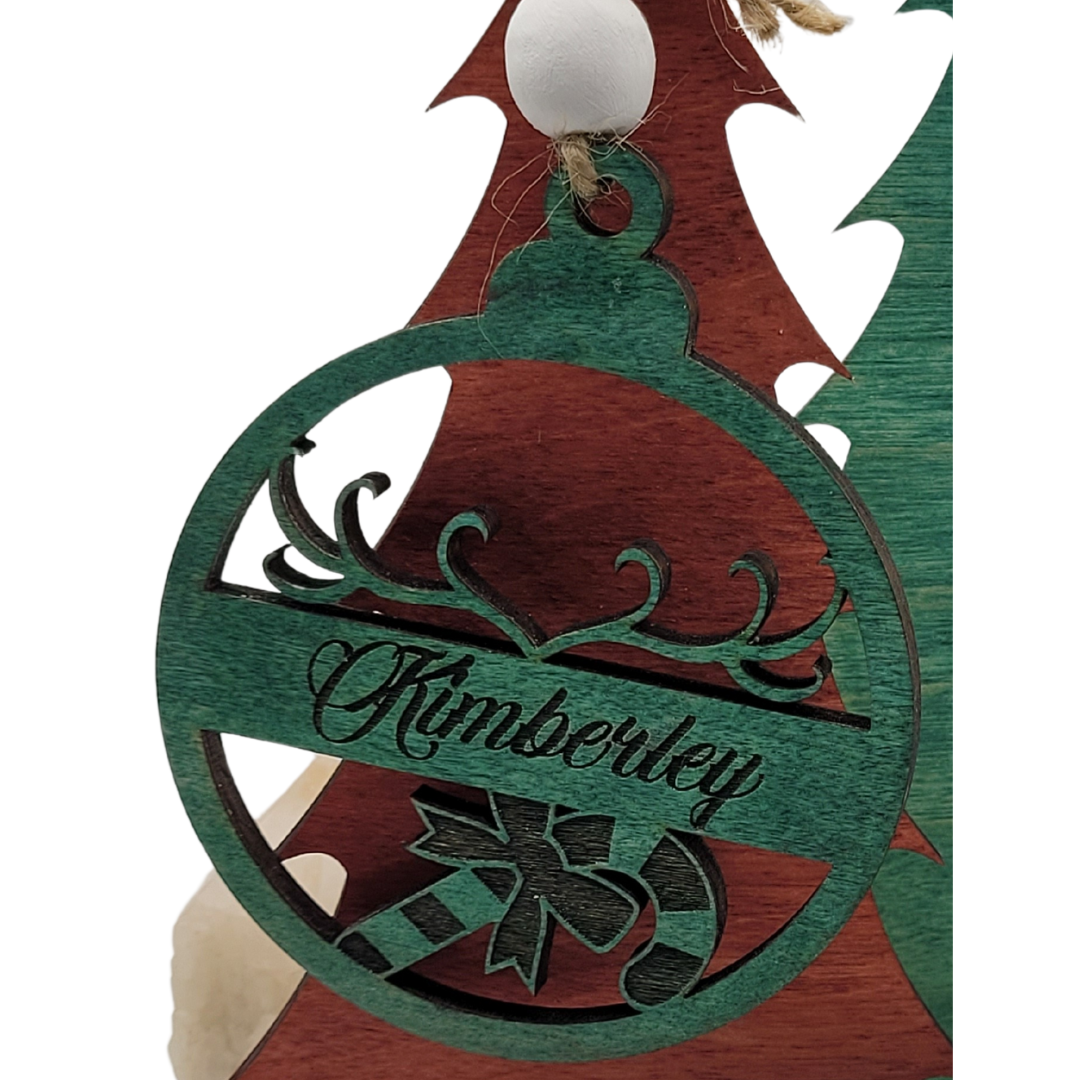 Personalized Christmas Ornament (Custom; choose your name and color)