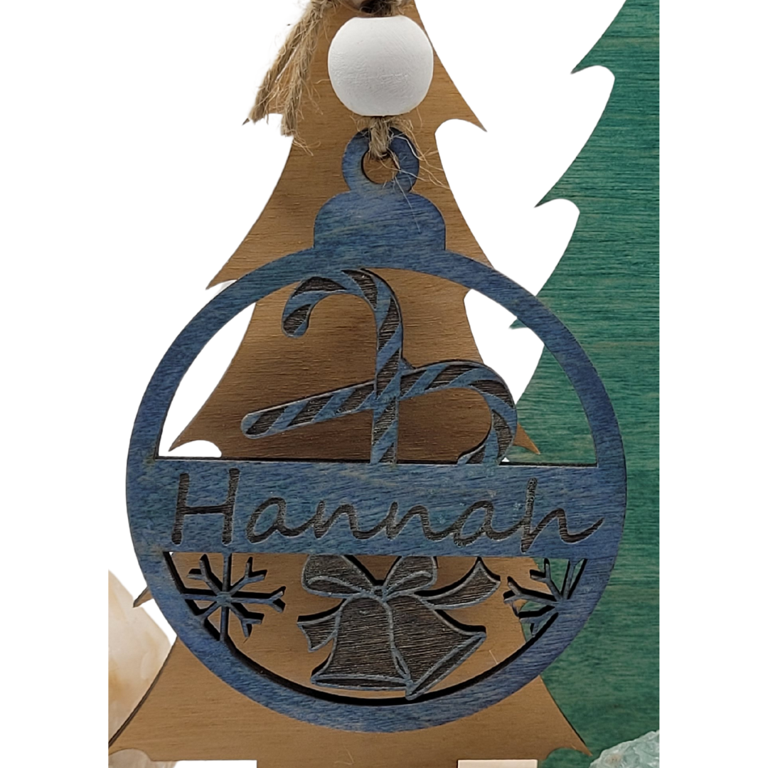 Personalized Christmas Ornament (Custom; choose your name and color)