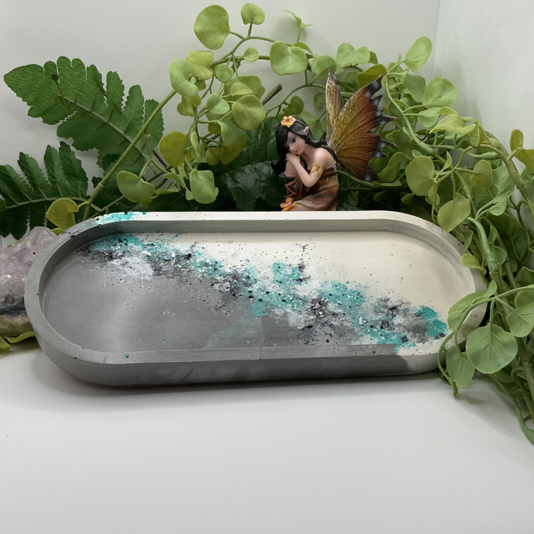 Oval Geode Trinket Tray - Large