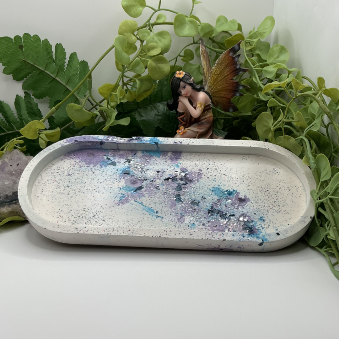 Oval Geode Trinket Tray - Large