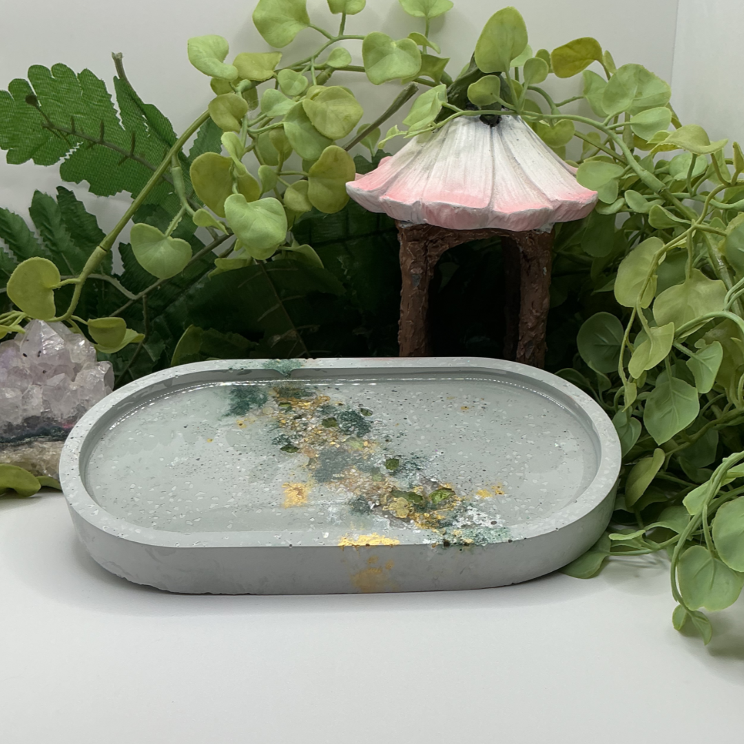 Oval Geode Trinket Tray - Medium