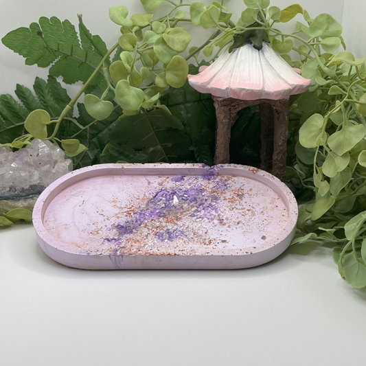 Oval Geode Trinket Tray - Medium